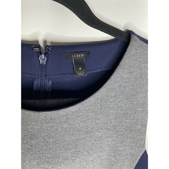 J.Crew Dress Size 4 Women's Black Label Color Block Sleeveless Multicolor Midi - Picture 3 of 5